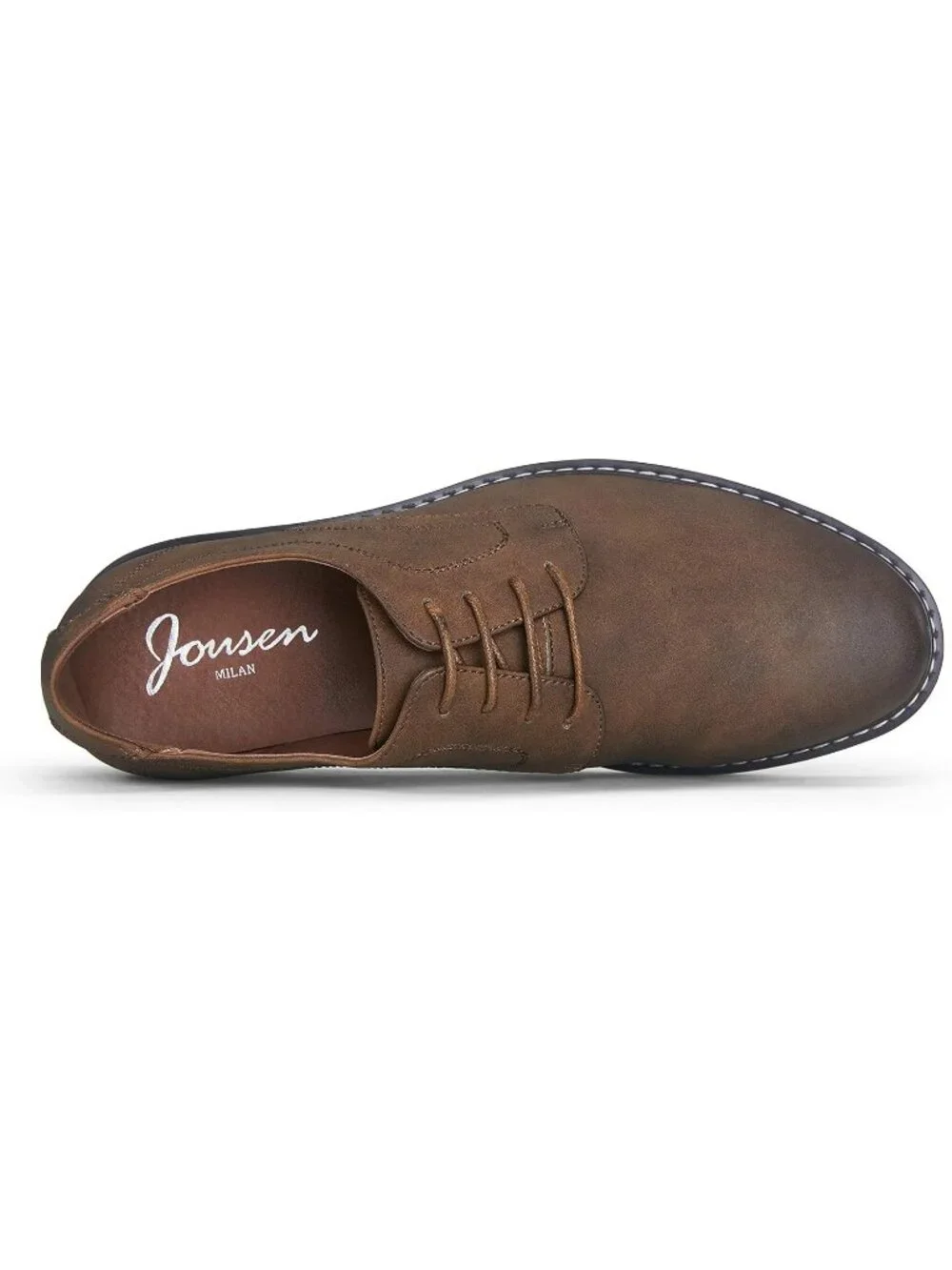 Men's Brown Faux Leather Casual Dress Shoes Retro Business Classic